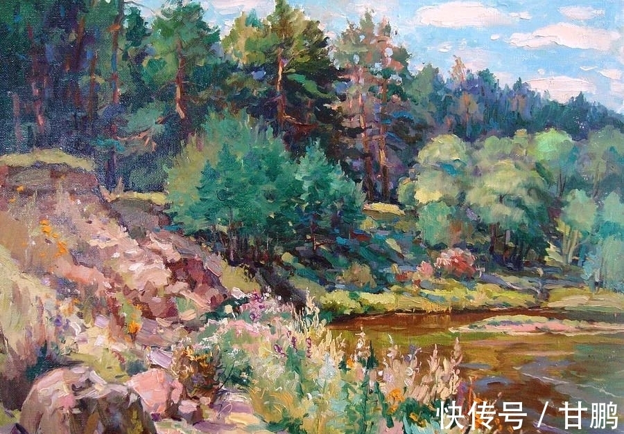 风景|风景油画，见过色彩丰富的，但没有见过这么美的