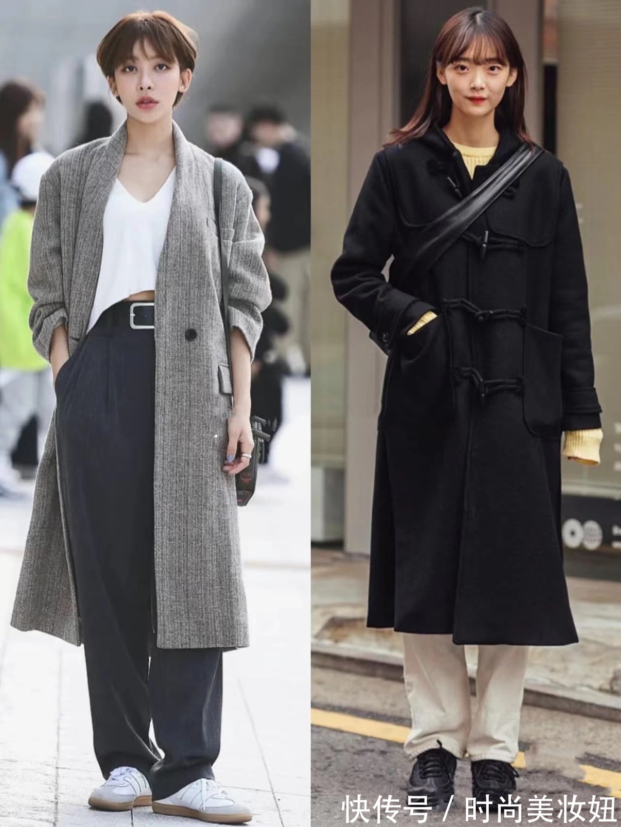 搭配|韩国女生穿大衣为什么这么好看?整理18套街拍示范,照穿洋气高级