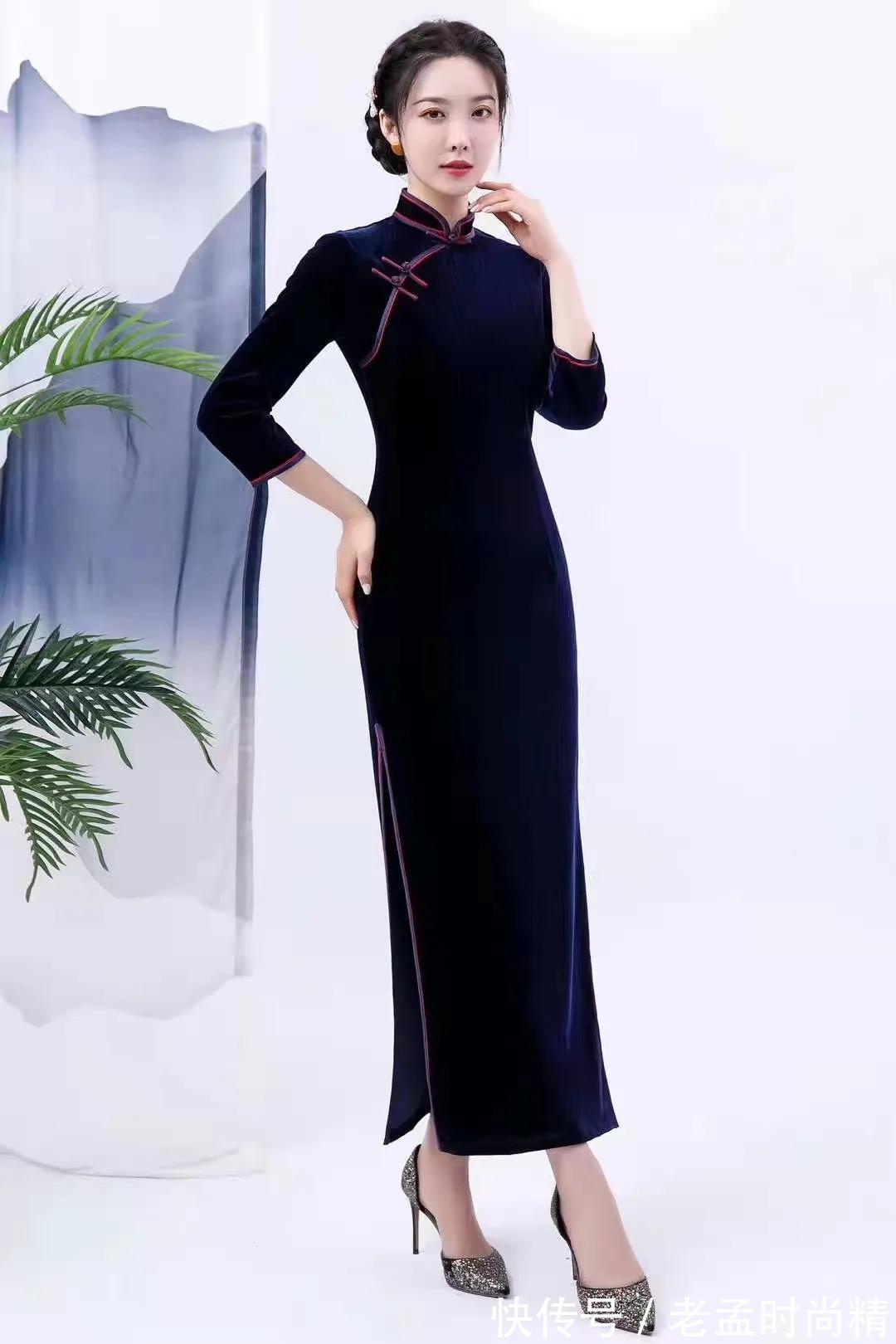 旗袍|丝绒让你的旗袍更有质感!奢华再添一抹高雅之感,让人迷醉不已!