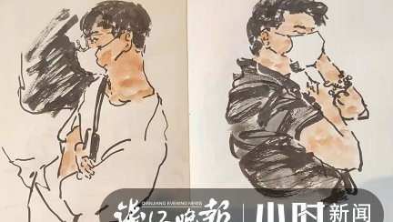 杭州地铁2号线@3年画了12000多幅!地铁早晚高峰上,他画了这些偶遇的人
