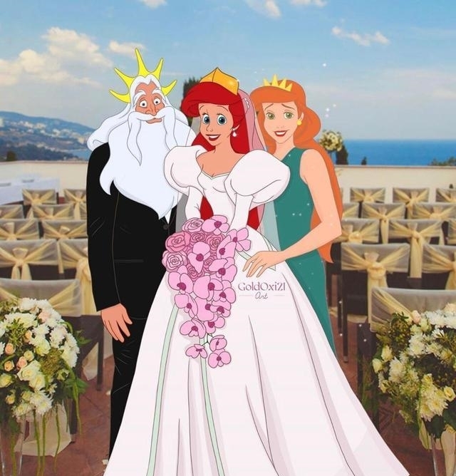 笑容|婚礼中的迪士尼公主,贝儿公主高贵圣洁,白雪公主笑容甜蜜