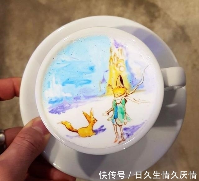 男子|韩国男子将咖啡做成了美图,顾客看的多喝的少