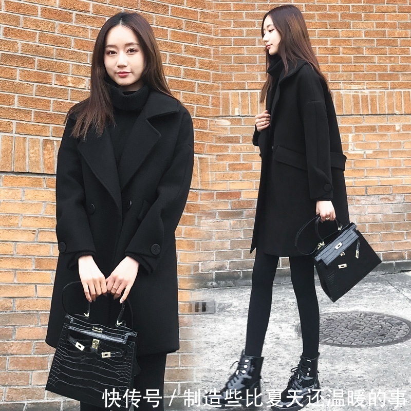 气质出众 建议大家大衣不要配黑裤子!现流行这样穿,美得无懈可击