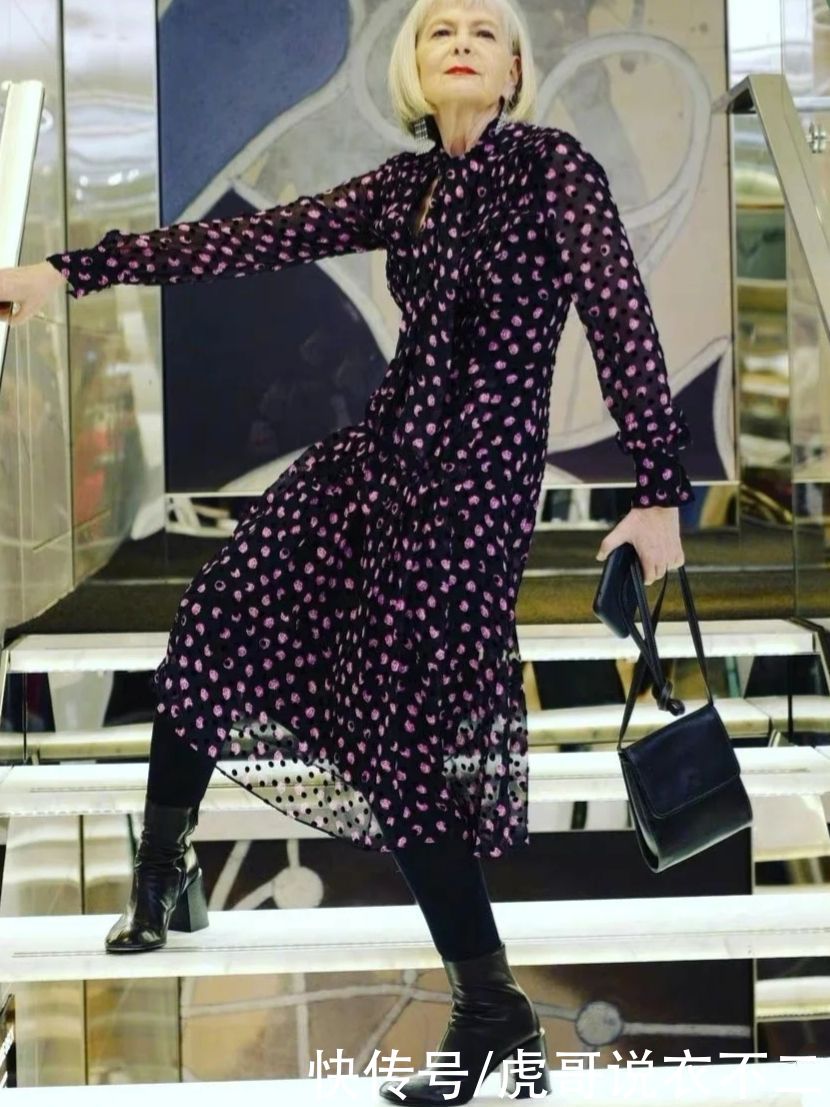 奶奶|年过六十摩登不减,这位67岁奶奶才是真正的时髦精,美得优雅自信