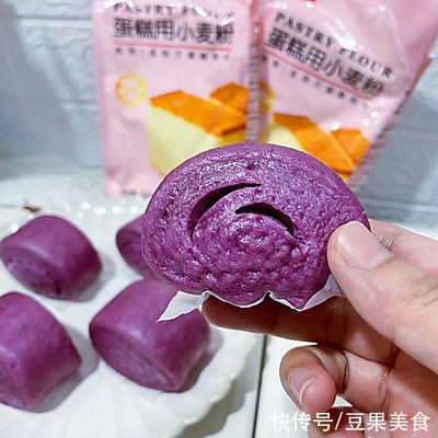 #健康甜蜜烘焙料理#紫薯牛奶馒头