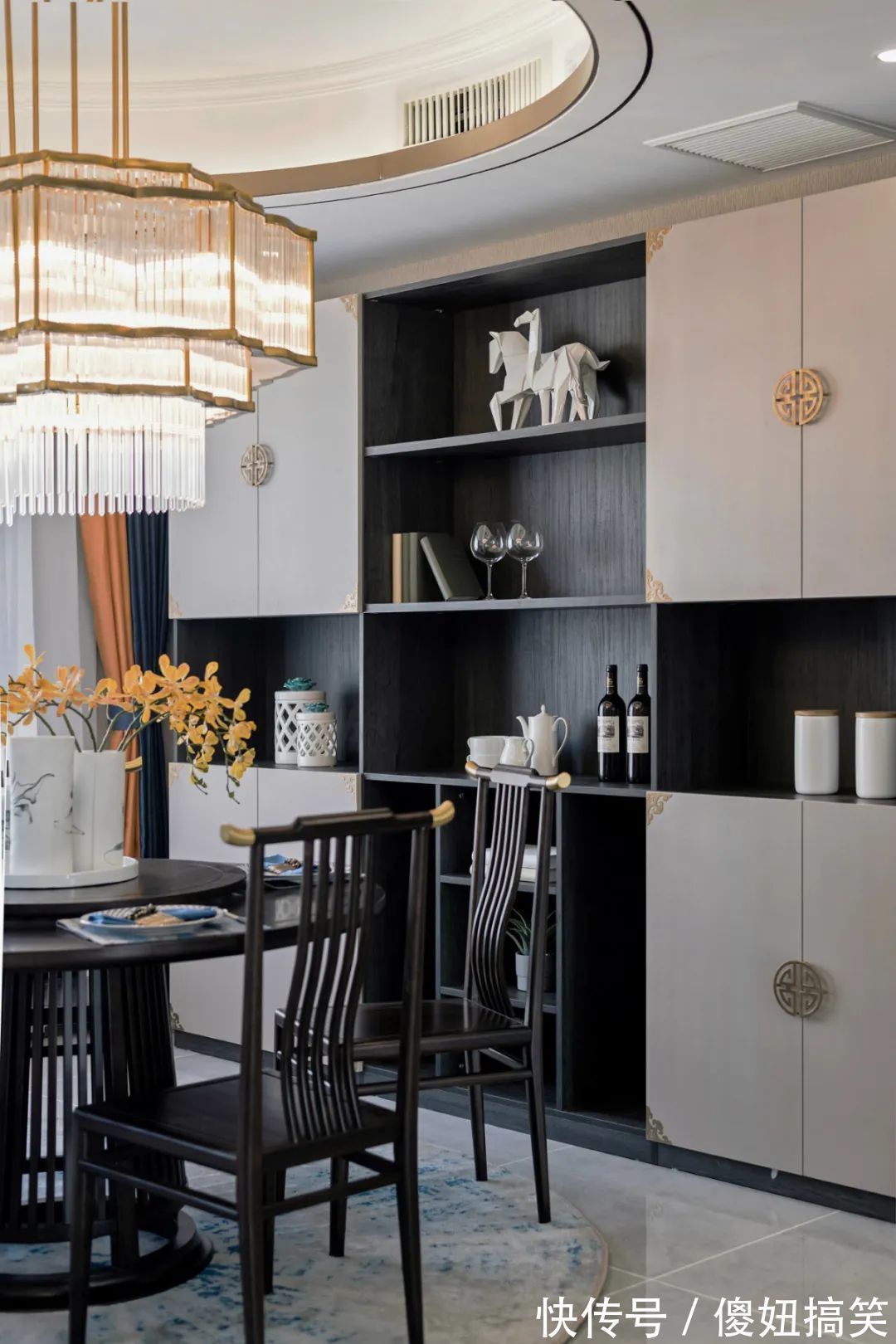 实木|180㎡现代中式,没有老土气的设计,禅意儒雅好高级