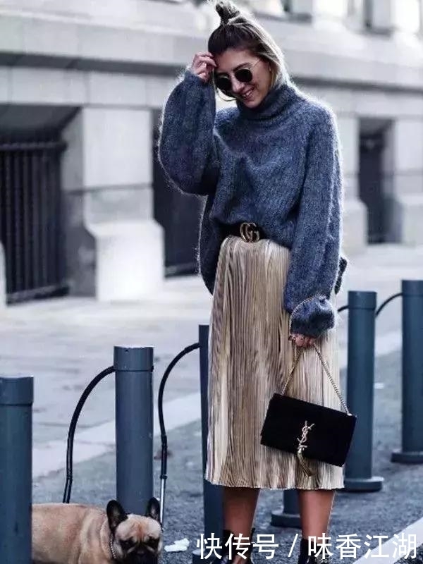 今年最火高领毛衣+大衣，才是秋冬绝配！