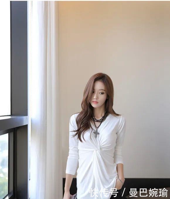 长袖|美人美图孙允珠:初秋皮特时尚V领长袖上衣!