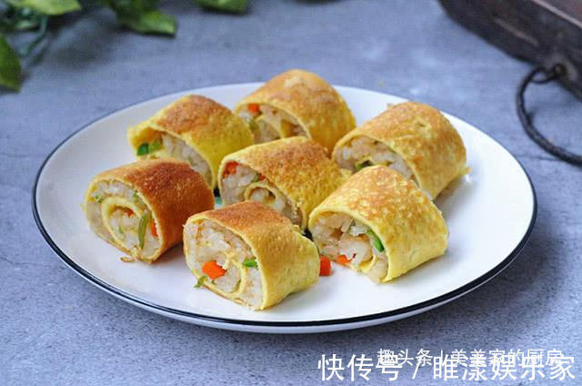 青豆|早餐不必太复杂,儿子最爱这,蒸一蒸卷一卷,比馒头省事比烧卖香