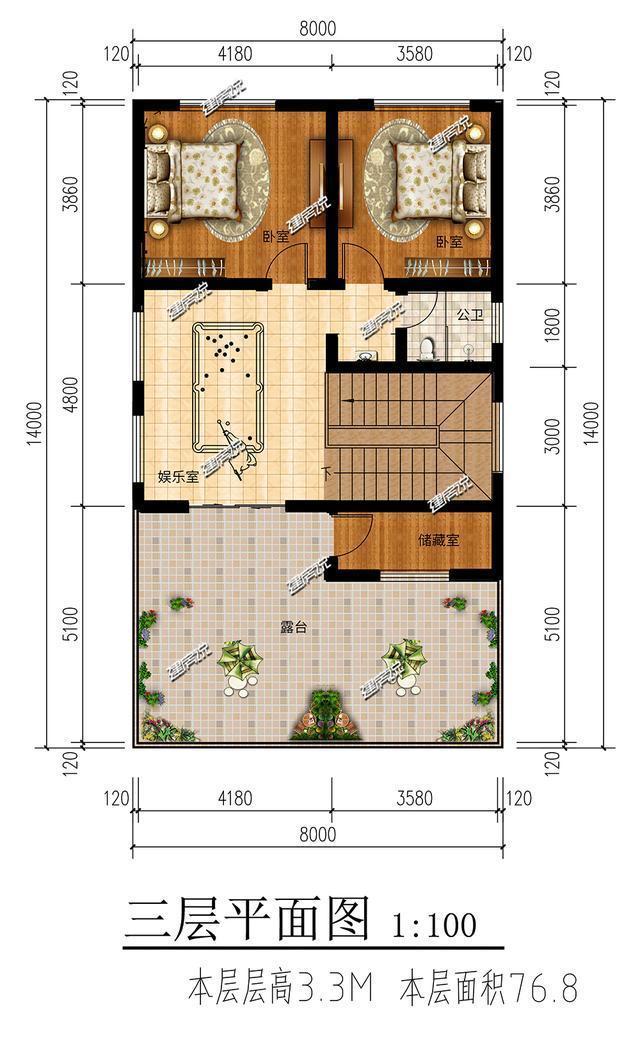 宅基地|小宅基地的赶紧看过来,面宽8米,占地118平建豪宅,太牛了