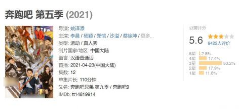 跑男|三部王牌综艺一起收官，《向往5》拿下第一，《跑男9》评分输得彻底