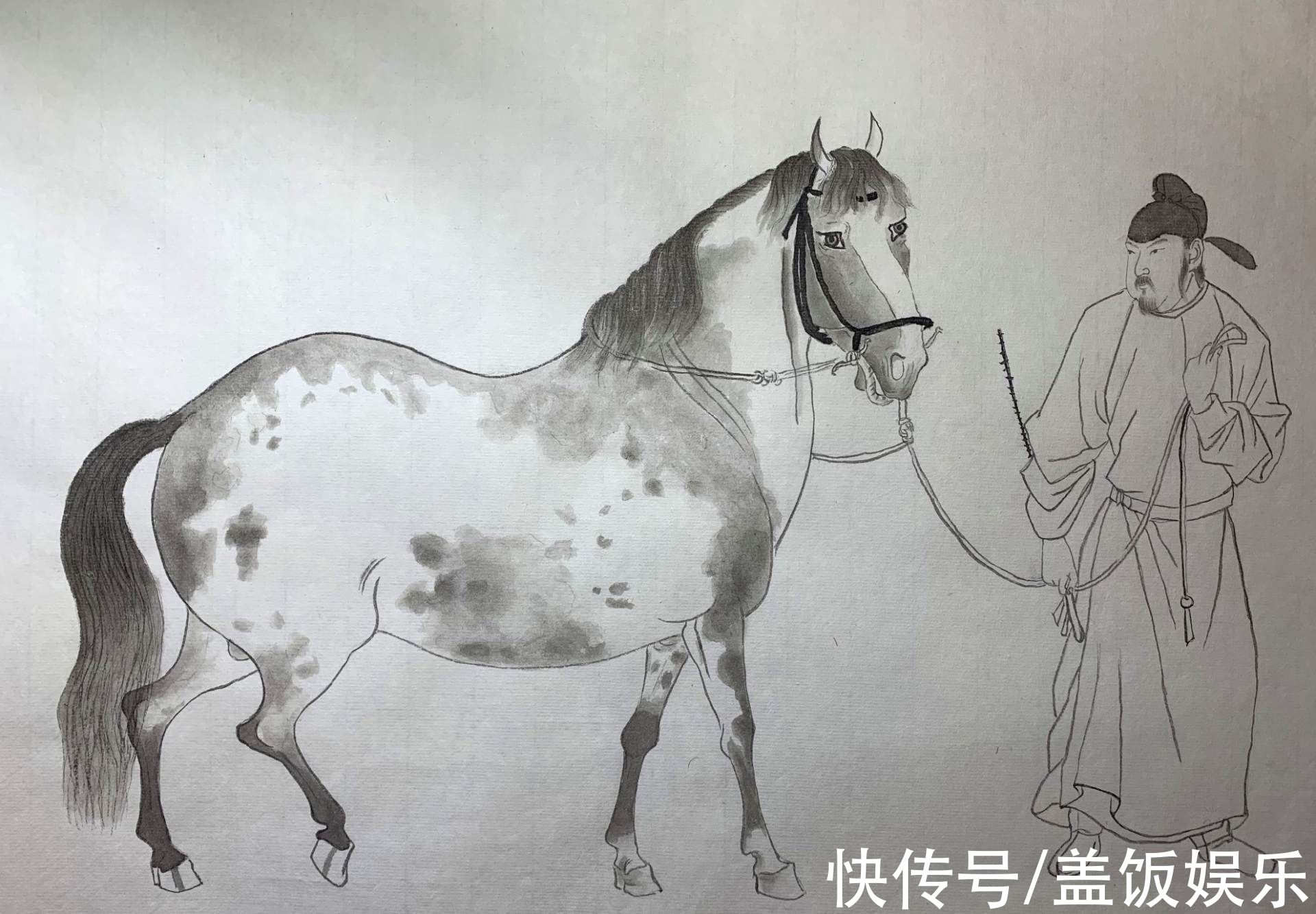 赵子龙！张丹露晒儿女绘画作品，临摹马匹堪比大师，意外曝光豪宅内饰