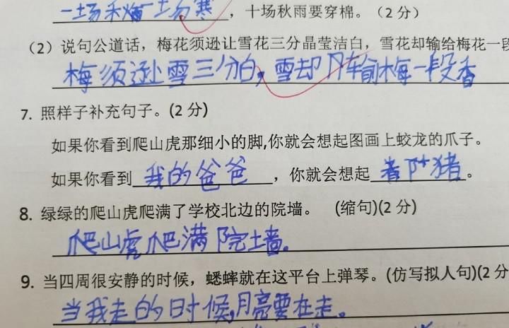 辅导小学生写作业，真难！看小学生作业，真快乐！有些笑点想象不到