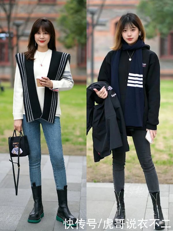 国内街拍真会选裤子，这3种时髦又显瘦，搭对了不输韩国美女