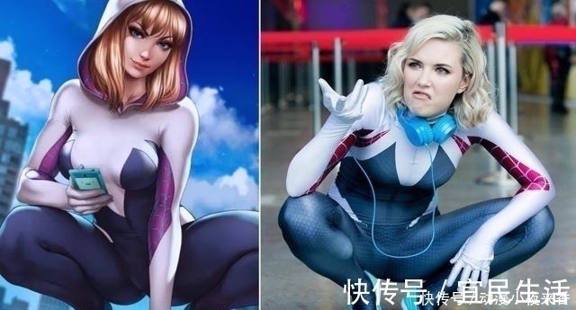 平行世界|打破次元壁的三位国外小姐姐,这波格温cos太完美了!