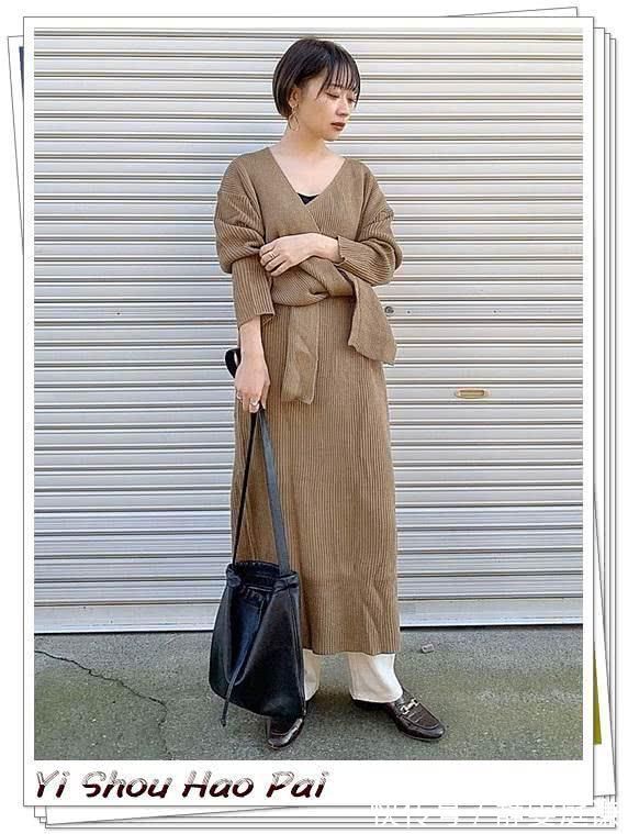 搭配 轻松而时尚，显瘦有气质裹身裙的搭配示范，谁穿谁美