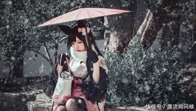 和服|COS正片-碧蓝航线-爱宕和服cosplay，寒冷的冬天也能给你暖意