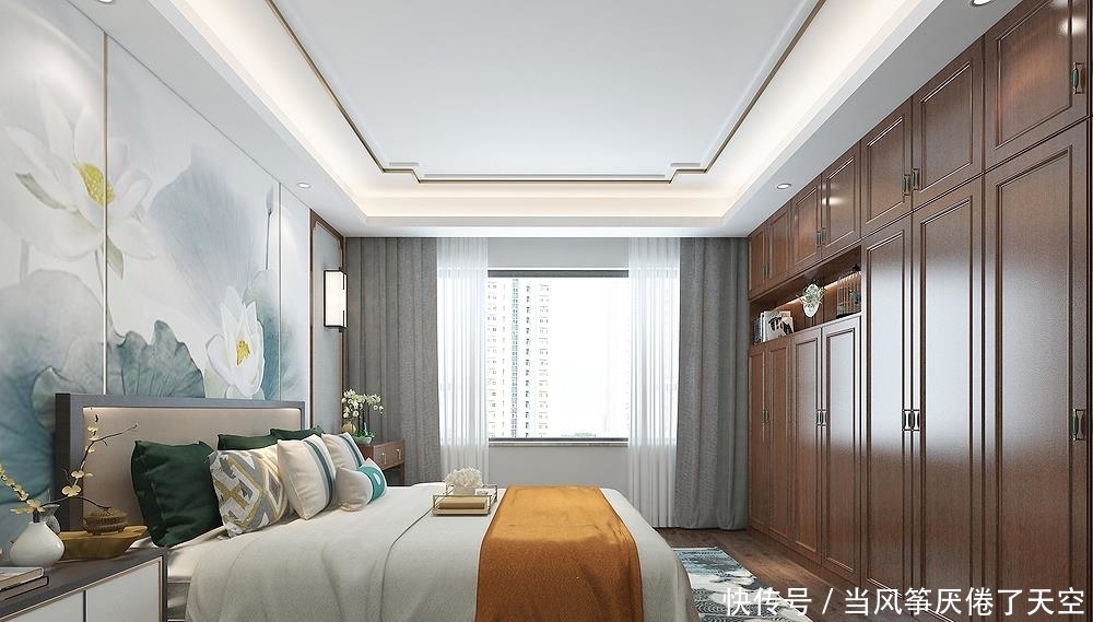 山水画|他家的中式风太好看了,入户玄关的圆形造型,很有中式意韵和品味