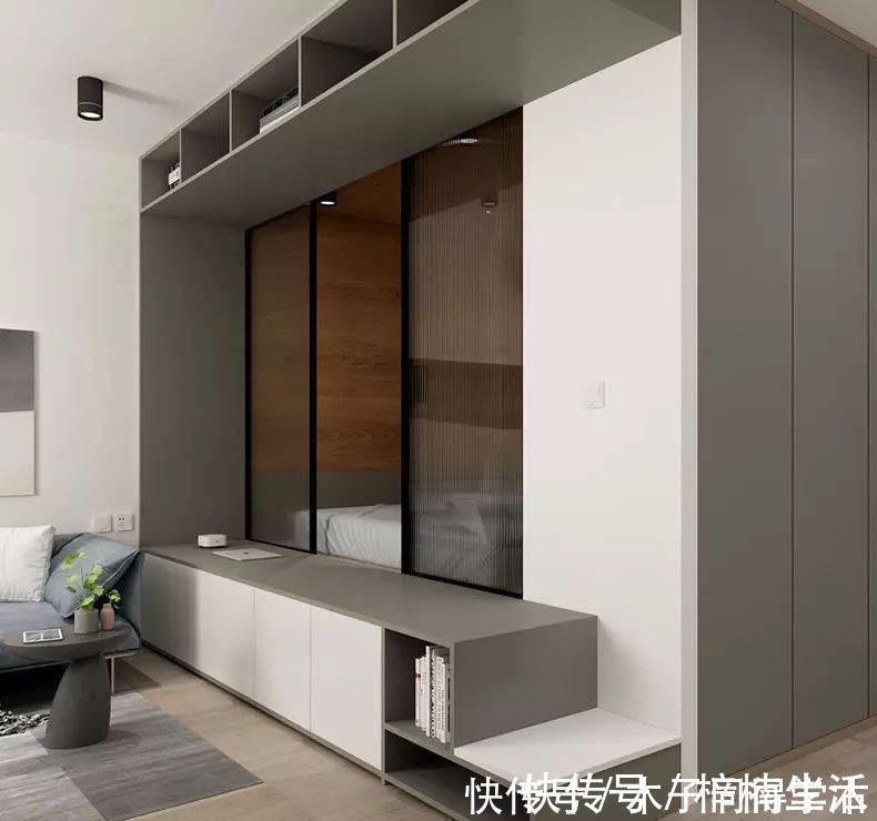 餐桌|女孩的40㎡小家:玄关布置衣帽间,岛台连接餐桌,一人住真惬意!