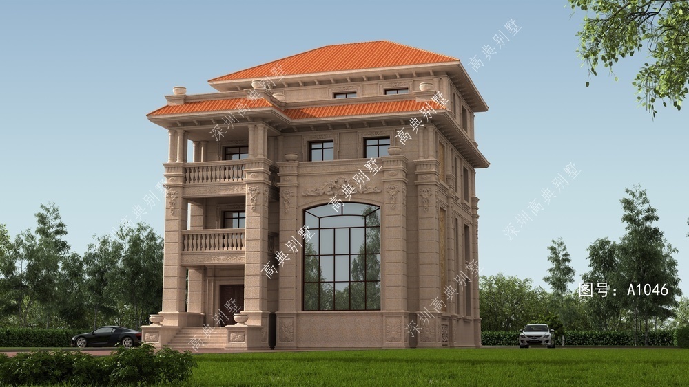 自建房|这款四层欧式自建房，就被称之为别墅，漂亮大方。