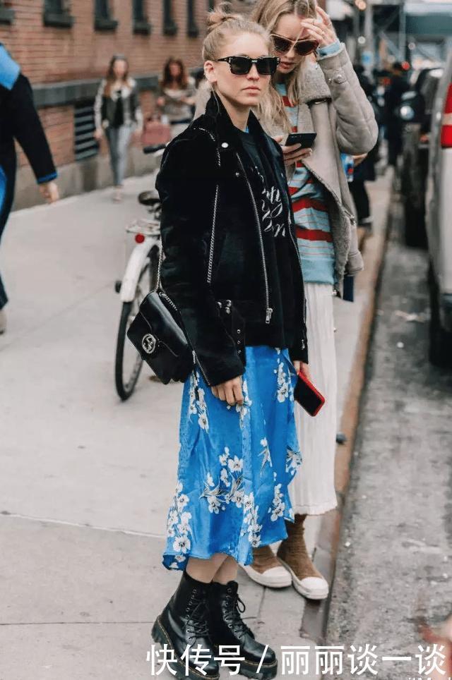 马丁靴的30个穿搭示范,可甜可盐,时髦炸了!