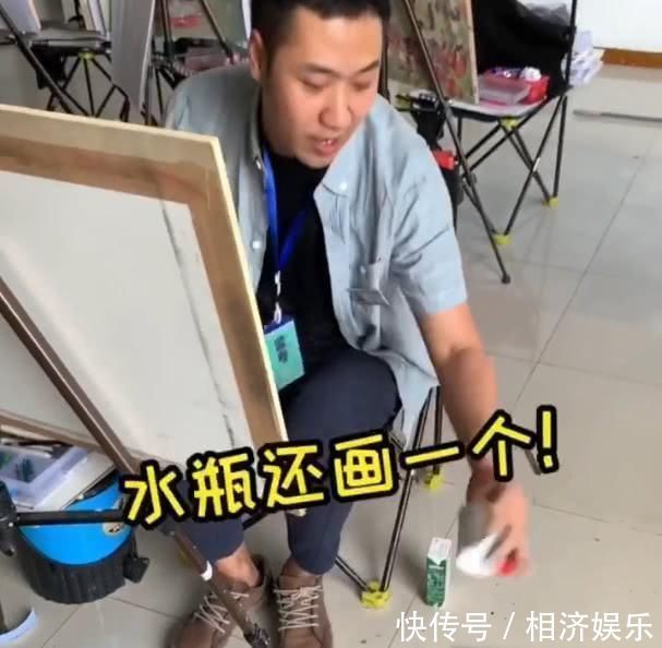 美术生|美术生的调皮日常画一个水瓶骗过老师,就连牛奶盒也可以画出来