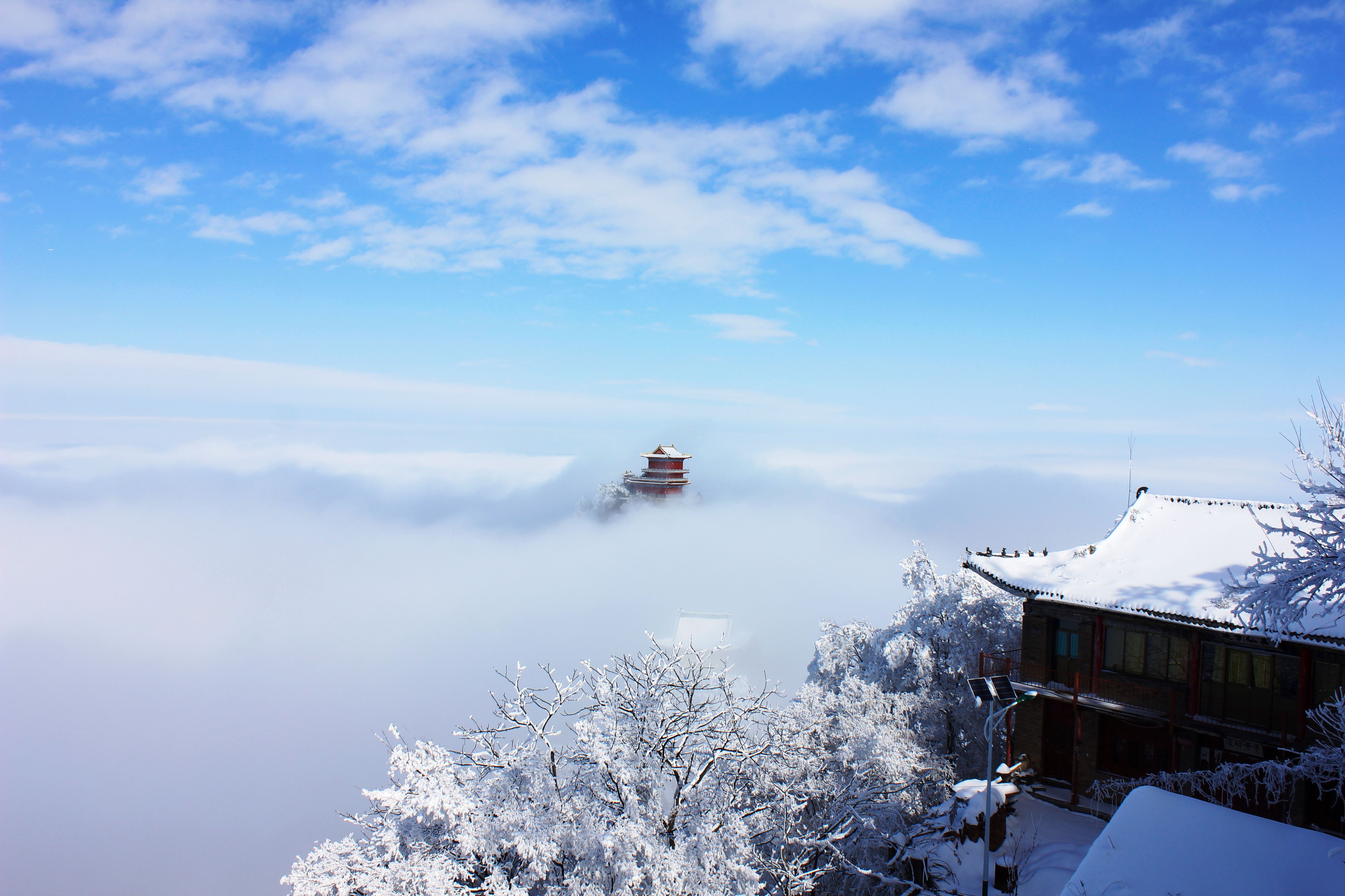 征集|【年末福利征集】雪后南五台幸遇云海