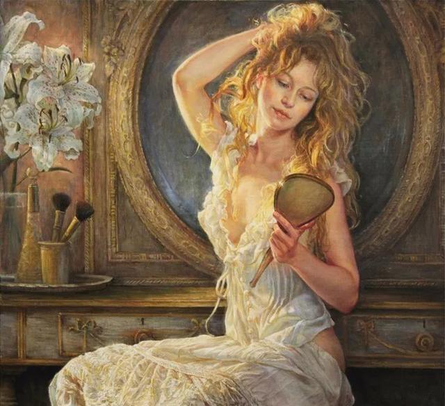 海伦·贝兰德#加拿大女艺术家现实主义人体油画,细腻逼真,引人遐思