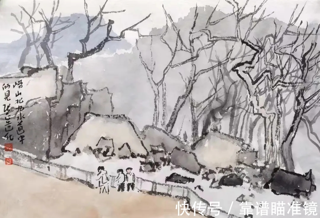 清溪$张正山水画,似一条从传统大山里流出的清溪