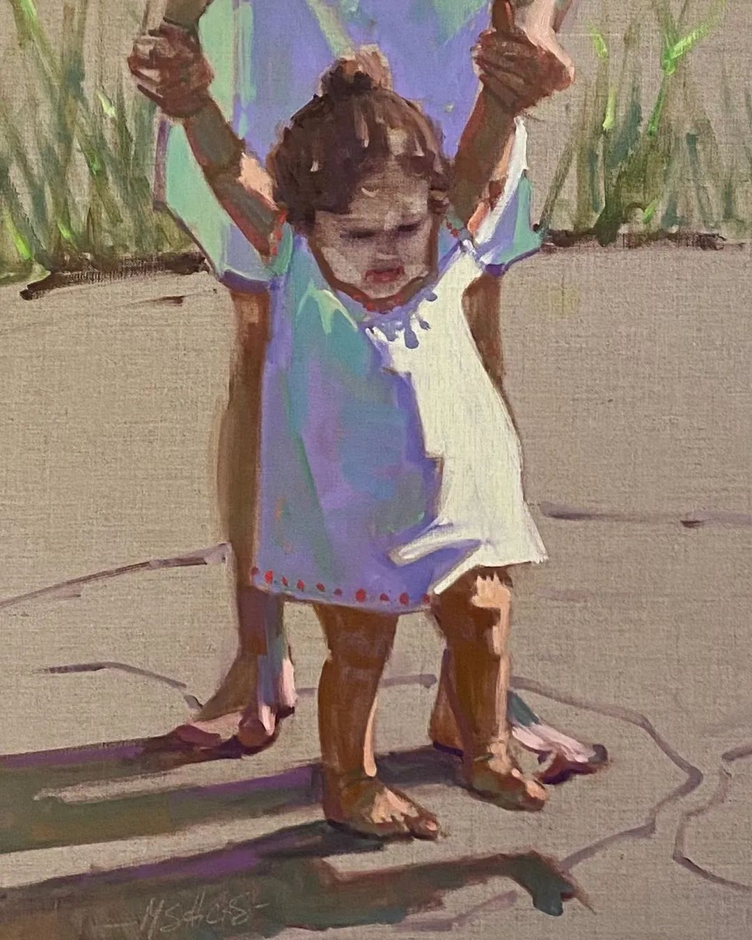 概括的笔触,光影和色彩具佳!