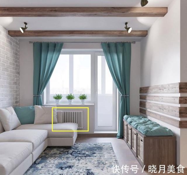 矮墙|有点意思,客厅和阳台之间砌矮墙,暖气片藏在这里,书桌也有了