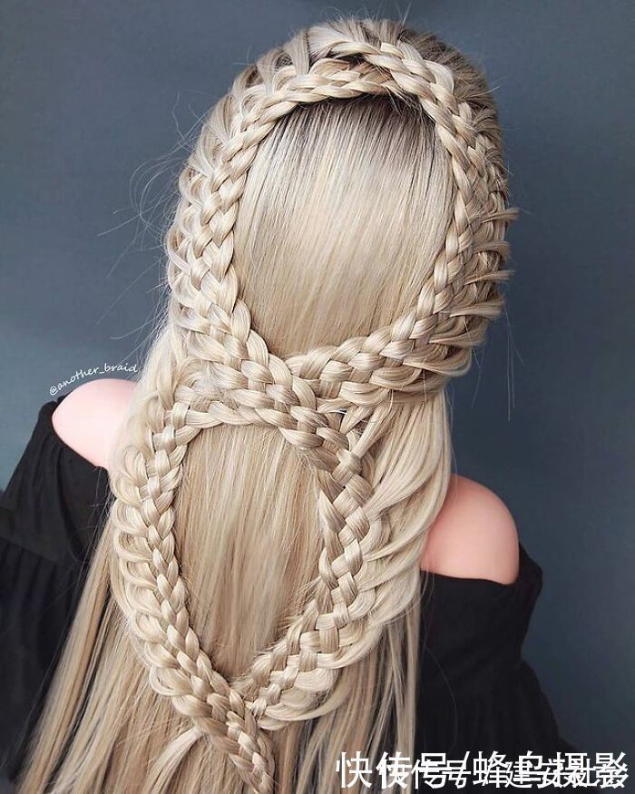 发型 65张编发照片,这哪是编头发分明是画画,图3这发型一次要半天
