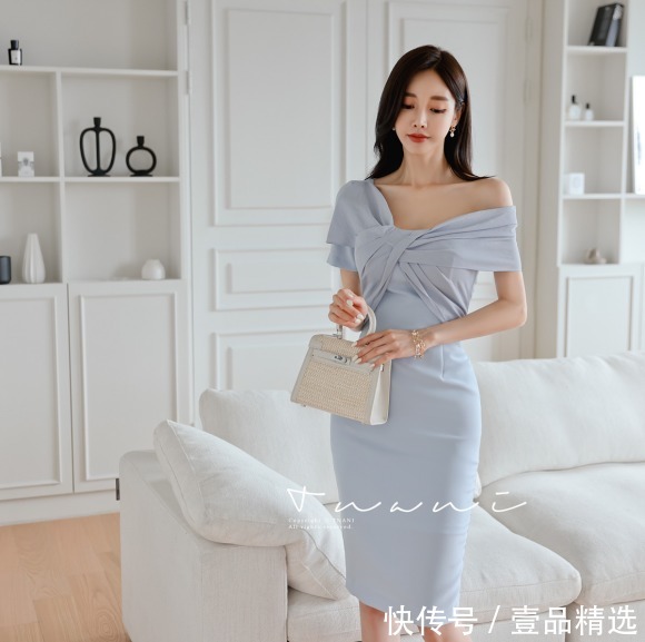 时尚|女神孙允珠高清时尚搭配：精灵茉莉冰蓝钻石绞花晚礼裙