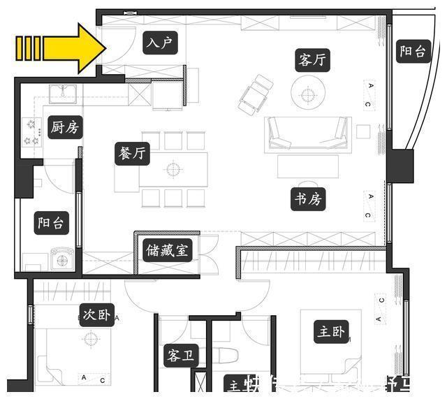 客厅|他120㎡的家看起来超清爽,干净好收拾的设计,不会装修的学起来!