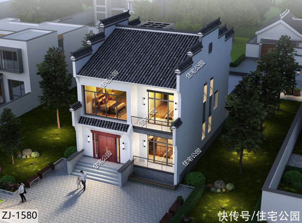 占地|10套徽派别墅户型，纵情水墨诗意，网友：这才是国人该建的房子