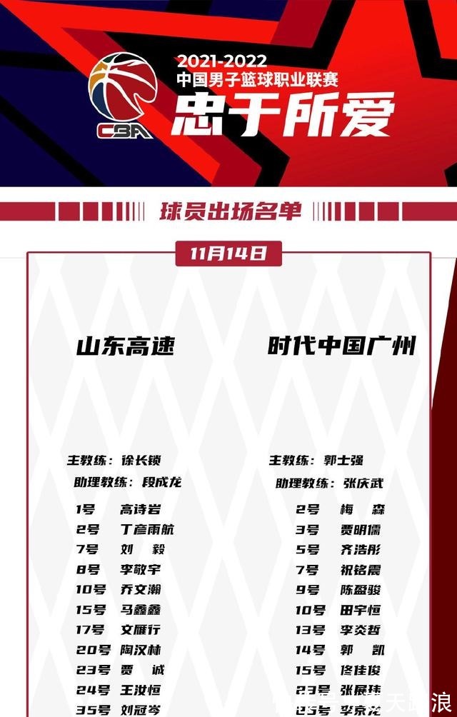 CBCBA山东高速将告别“光板”出场名单，新队徽将正式亮相赛场