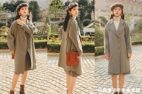 大衣搭配短靴or平底鞋,2019年最流行的穿搭,谁穿谁时髦