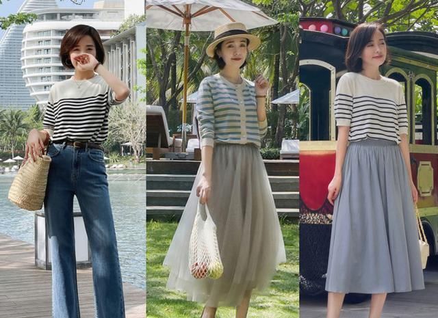 针织衫 这个初秋少不了裙子的穿搭!今年流行这样穿,时髦优雅还很清爽