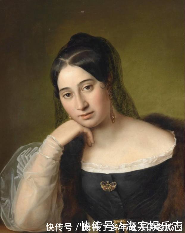 肖像画$体态丰满妩媚的意大利女性人体油画,脸若桃花,温香艳玉之貌