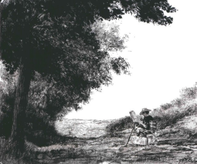 素描&唯美写实的素描,西班牙艺术家Miguel Angel Oyarbid笔下的树