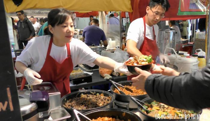 中华美食|伦敦街头的中华美食盖浇饭, 量大肉多老外最爱, 每天卖出五百份