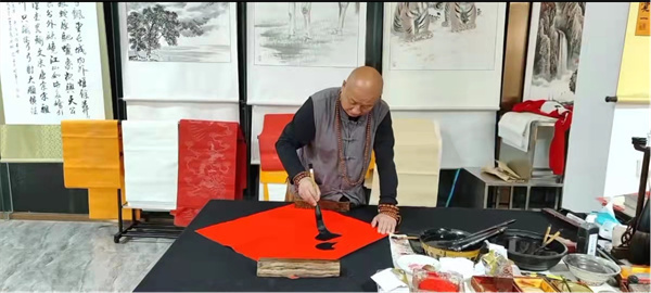 释觉#虎年开笔---五台山释觉一书法来了!