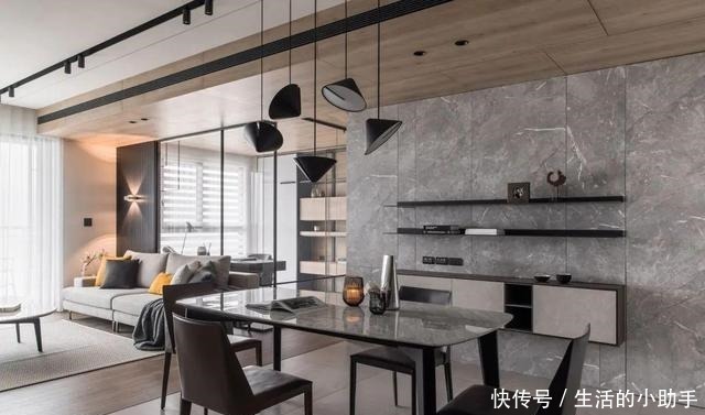 客餐厅|140㎡现代极简,稳重简洁的空间,年轻舒适的体验!