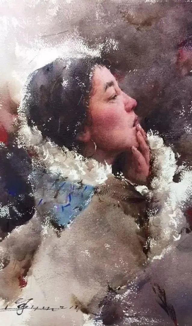  极致|中国水彩：大笔触画出霸屏水彩，光感够绝，极致东方的美！