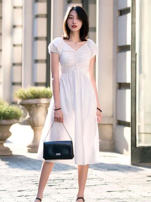 抹胸衣 云髻峨峨的美女, 一件抹胸衣配黑色长裤, 尽显成熟女人韵味