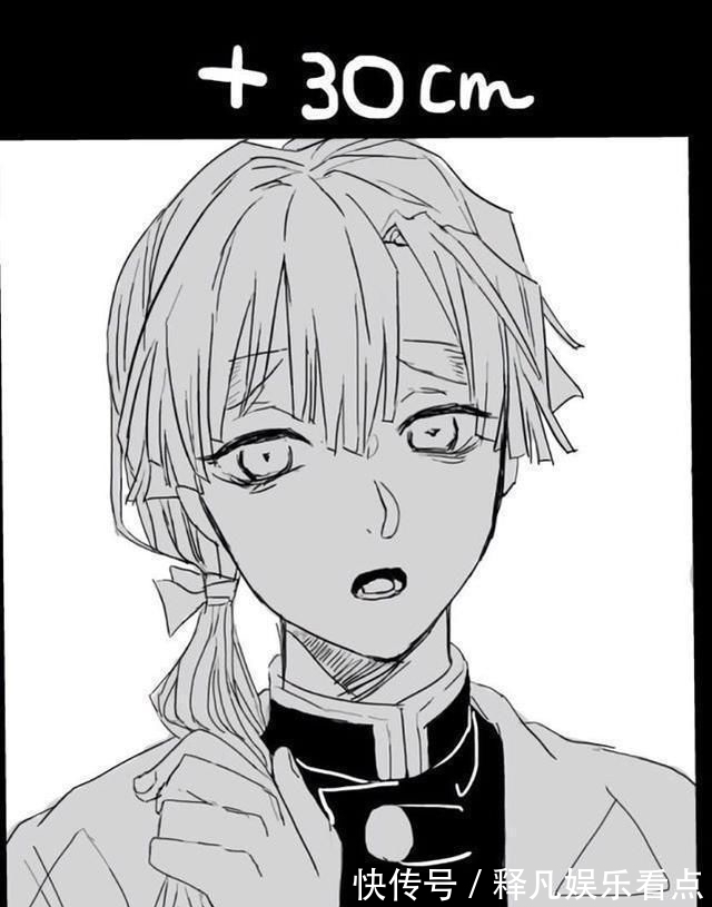 鬼灭之刃:善逸的“头发变化”,30cm长发像可爱少女,50cm长发美爆了