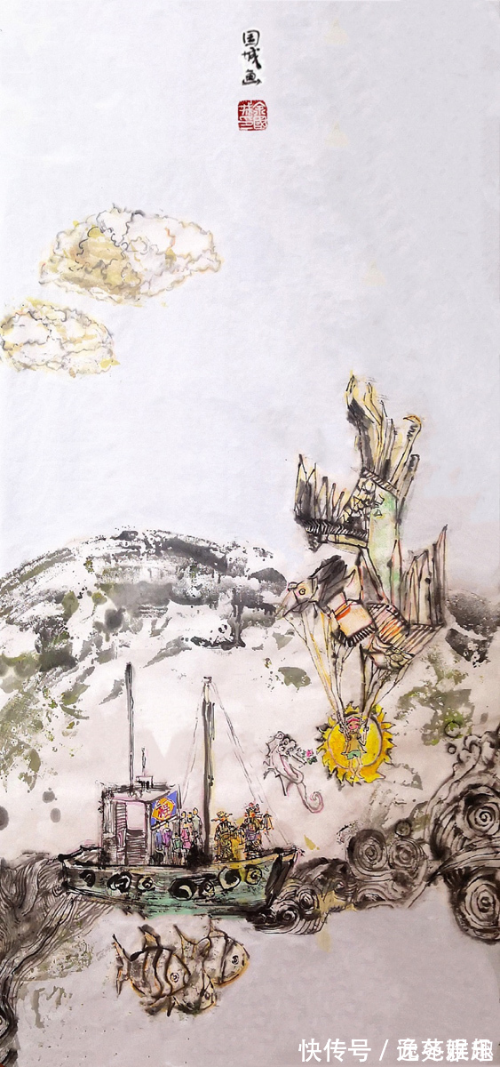 画家$「画作欣赏」一帘烟柳一路风景,画家余国城作品欣赏