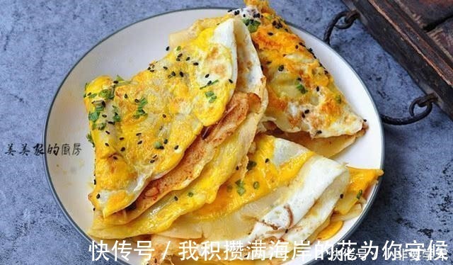 早餐|一个鸡蛋一勺粉，营养早餐并不难，金黄焦嫩，从此不吃早餐摊！