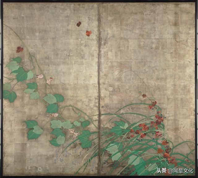 清新审美风,来自生活基础加宫廷艺术|荆村论画| 夏秋草图屏风