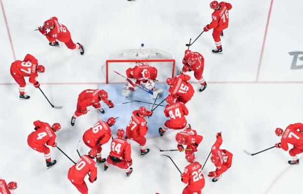 冰球男子四分之一决赛：俄罗斯奥委会队胜丹麦队|北京冬奥会 | 孟永民